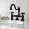 Kingston Brass KS3915AX Restoration Bathroom Bridge Faucet, Oil Rubbed Bronze KS3915AX - alternate 2